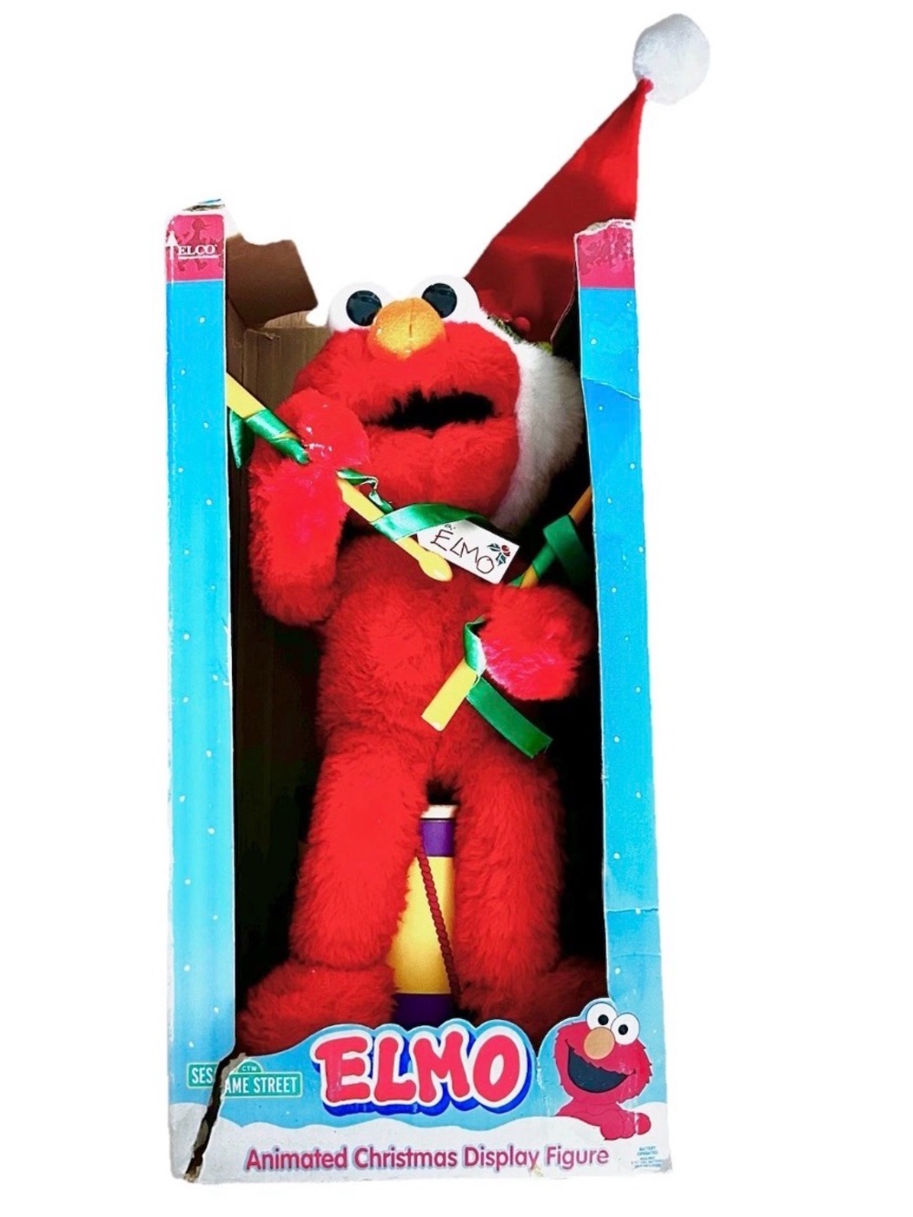 Rare VTG TELCO SESAME STREET MOTION ELMO 24" ANIMATED CHRISTMAS DISPLAY FIGURE